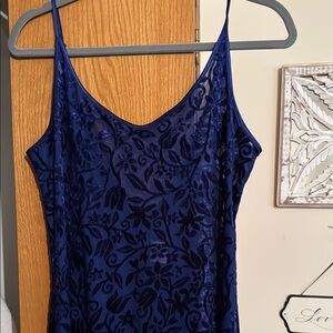 Women’s semi sheer size medium - vibrant blue stretch  nightie